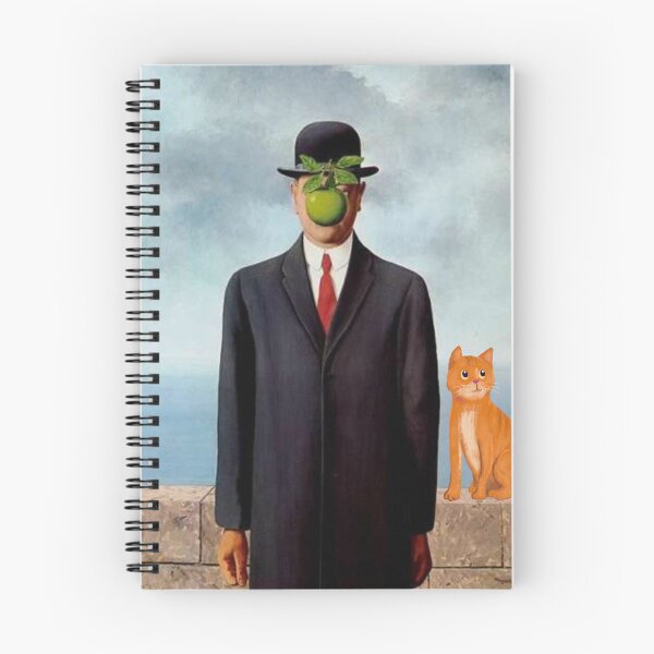 Item preview, Surreal Man With Cat Magritte Style Poster designed and sold by postur.