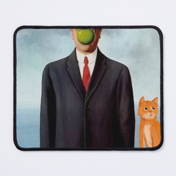 Item preview, Surreal Man With Cat Magritte Style Poster designed and sold by postur.