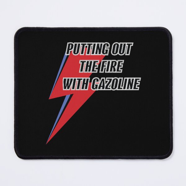 Item preview, Putting Out the Fire with Gasoline — Thunder Typography Bowie Tribute designed and sold by simpledarkwavewisdom.