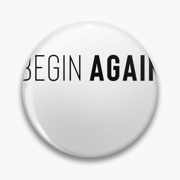 Item preview, Begin Again Minimalist Typography Motivational Quote designed and sold by Lynn Creates.