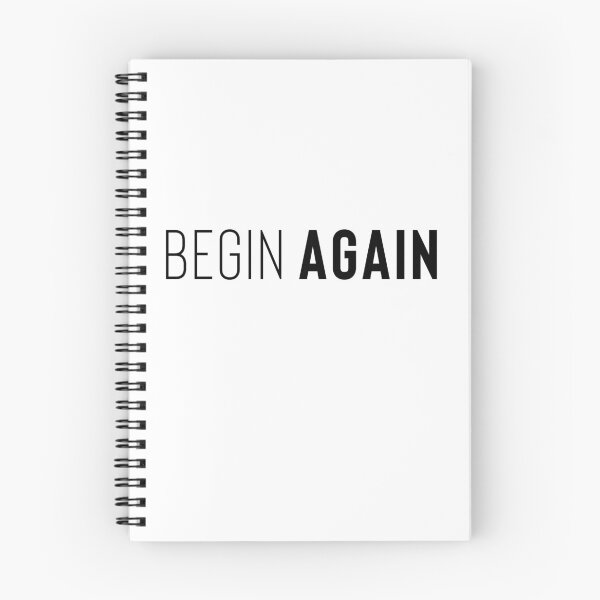 Item preview, Begin Again Minimalist Typography Motivational Quote designed and sold by Lynn Creates.