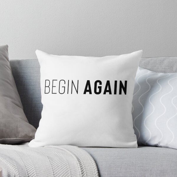 Item preview, Begin Again Minimalist Typography Motivational Quote designed and sold by Lynn Creates.