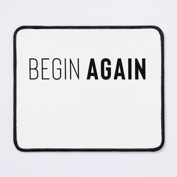 Item preview, Begin Again Minimalist Typography Motivational Quote designed and sold by Stillpath Co..