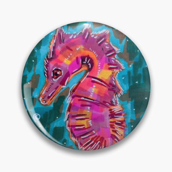 Item preview, Stylised Pink SeaHorse  designed and sold by isabellaillustr.
