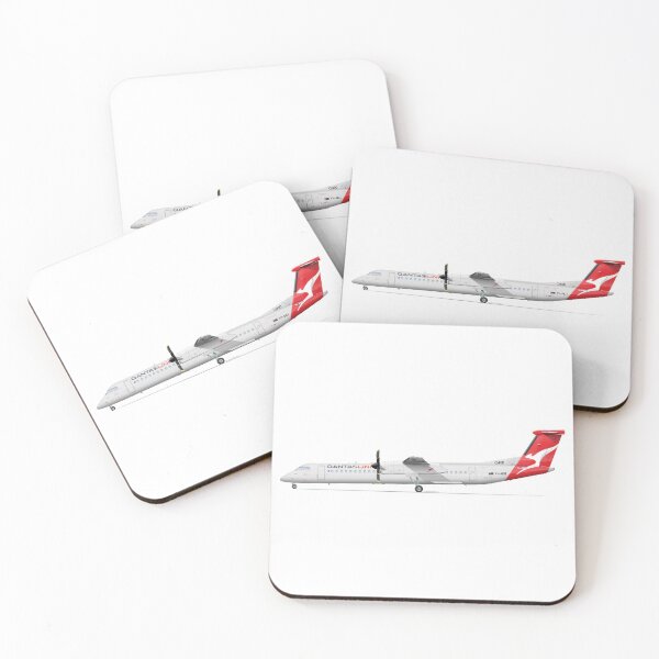 Item preview, DHC DASH 8 Q400 VH-QOT QANTASLINK 2023 designed and sold by Grubby Fingers Aircraft Illustration.