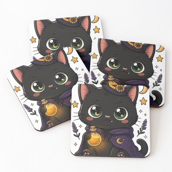 Item preview, Cute Witch Cat Sticker | Kawaii Black Cat with Potion | Magical Chibi Cat Aesthetic designed and sold by IconicDesignsXd.