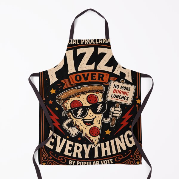 Item preview, Funny Retro Pizza Over Everything Proclamation Poster Design designed and sold by 89BLACK.