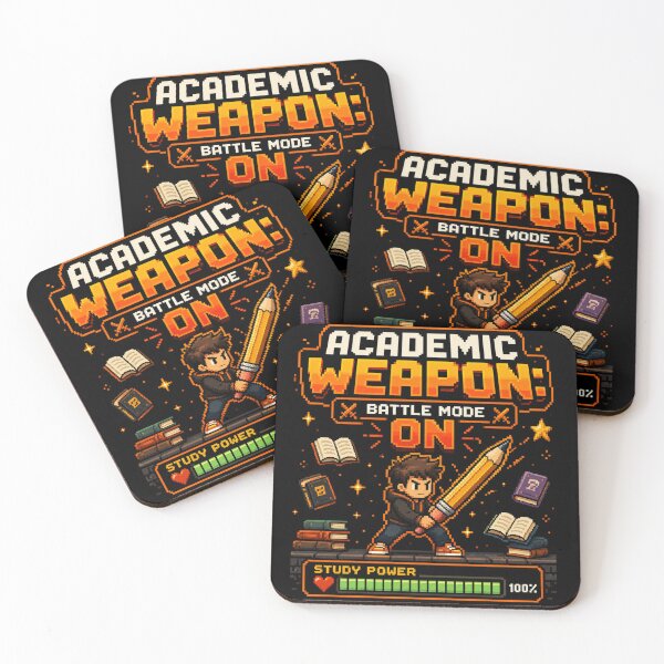 Item preview, Academic Weapon Battle Mode ON – Retro Pixel Art Gamer Student Design | Study RPG Gift designed and sold by irfanshikh.