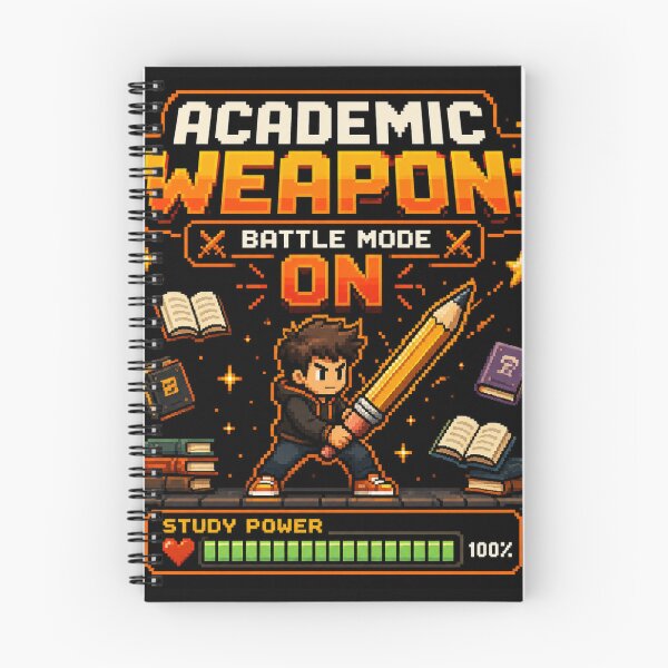Item preview, Academic Weapon Battle Mode ON – Retro Pixel Art Gamer Student Design | Study RPG Gift designed and sold by irfanshikh.