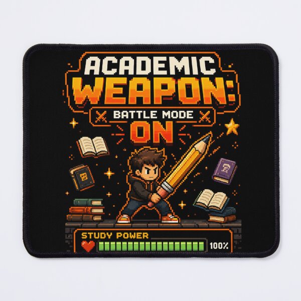 Item preview, Academic Weapon Battle Mode ON – Retro Pixel Art Gamer Student Design | Study RPG Gift designed and sold by irfanshikh.