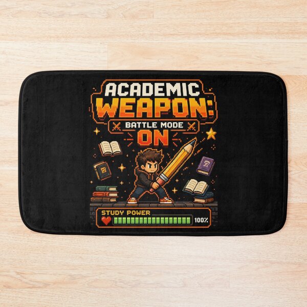 Item preview, Academic Weapon Battle Mode ON – Retro Pixel Art Gamer Student Design | Study RPG Gift designed and sold by irfanshikh.