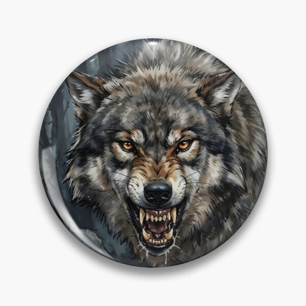 Artikelvorschau, Alpha-Grauwolf knurrt – Timberwolf-Wildtier entworfen und verkauft von RubisLeaf.
