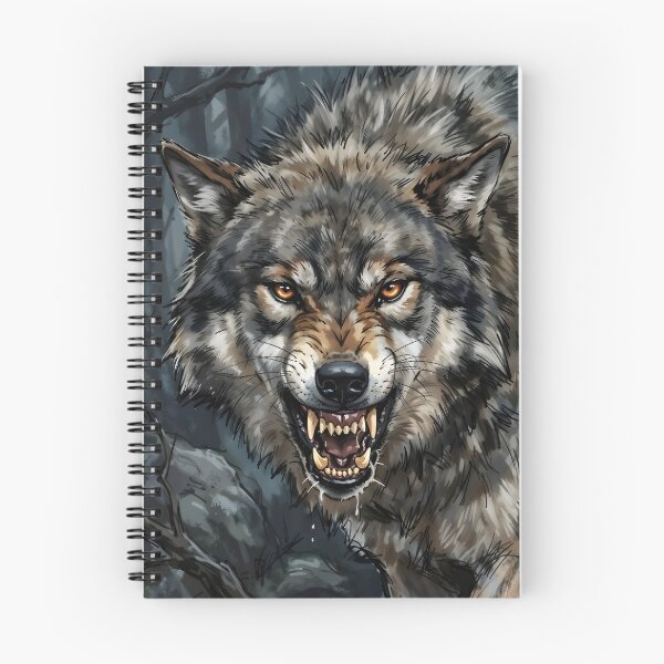 Item preview, Alpha Gray Wolf Snarling - Timber Wolf Wildlife  designed and sold by RubisLeaf.
