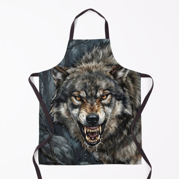 Item preview, Alpha Gray Wolf Snarling - Timber Wolf Wildlife  designed and sold by RubisLeaf.