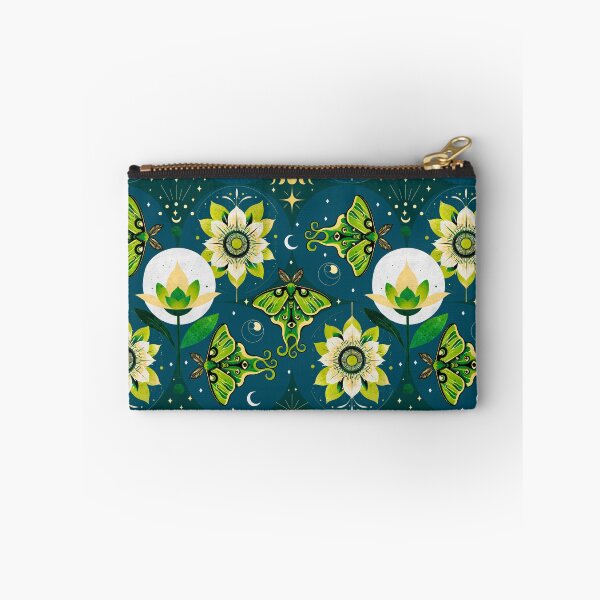 Item preview, Luna Moth Celestial Pattern  Moon Phase Mystical Floral Design designed and sold by Veata.