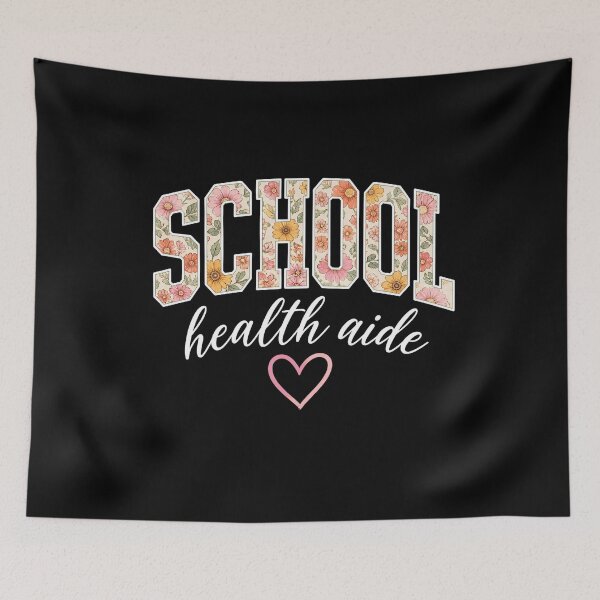Item preview, School Health Aide Shirt Floral Retro T-Shirt, Cute Healthcare Worker Gift, Nurse Appreciation Graphic Tee designed and sold by AsturShop.