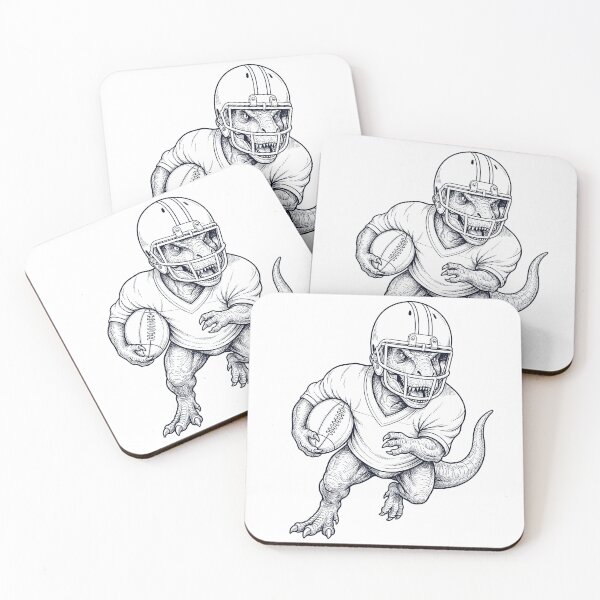 Item preview, Vintage T Rex Dinosaur Playing American Football Player Animal Lover designed and sold by TerryConnells.