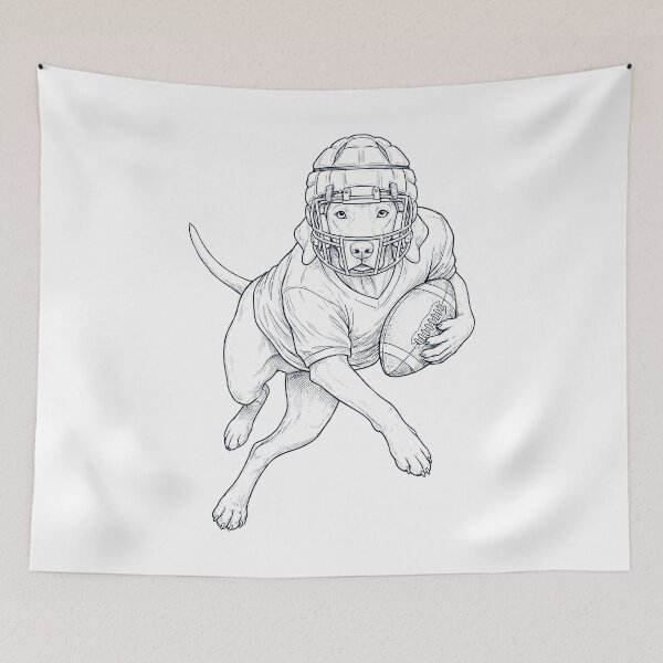 Item preview, Vintage Vizsla Playing American Football Player Dog Lover designed and sold by TerryConnells.
