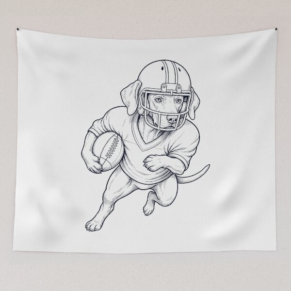 Item preview, Vintage Weimaraner Playing American Football Player Dog Lover designed and sold by TerryConnells.