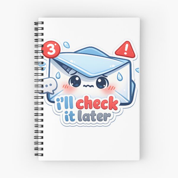Item preview, "I'll Check It Later" | Funny Email Anxiety & Procrastination Cartoon designed and sold by Naviora.