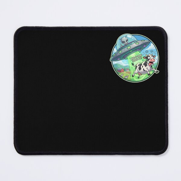 Item preview, Funny UFO Alien Abducting Cow With Moo Space Pun designed and sold by Sunkhung.
