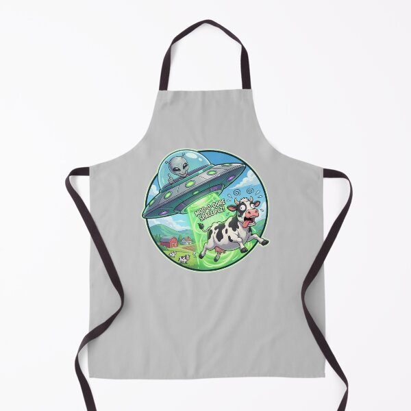 Item preview, Funny UFO Alien Abducting Cow With Moo Space Pun designed and sold by Sunkhung.