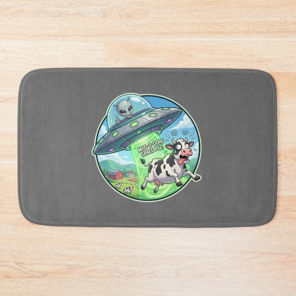 Item preview, Funny UFO Alien Abducting Cow With Moo Space Pun designed and sold by Sunkhung.
