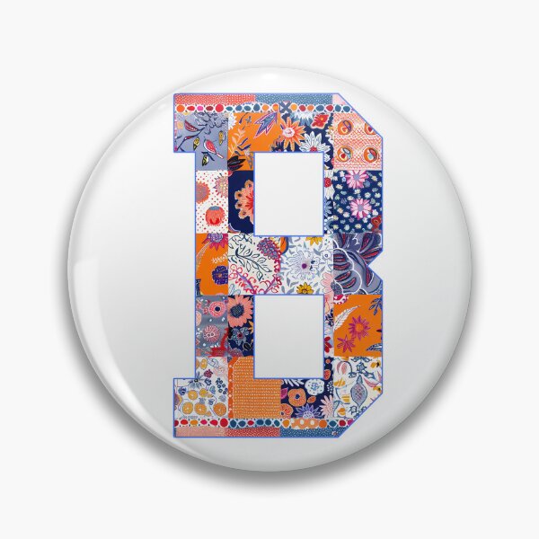 Item preview, Artistic Floral Patchwork Letter B Varsity Style Decorative Design designed and sold by DesignArtist.ia.