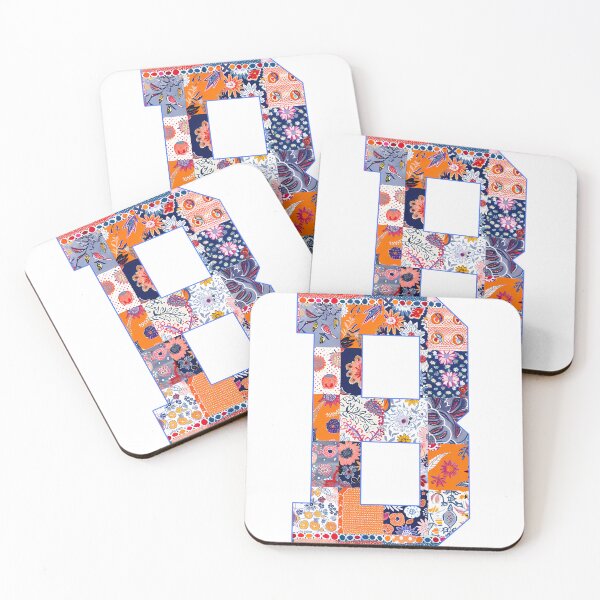 Item preview, Artistic Floral Patchwork Letter B Varsity Style Decorative Design designed and sold by DesignArtist.ia.