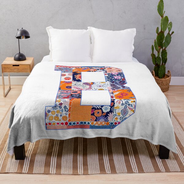 Item preview, Artistic Floral Patchwork Letter B Varsity Style Decorative Design designed and sold by DesignArtist.ia.
