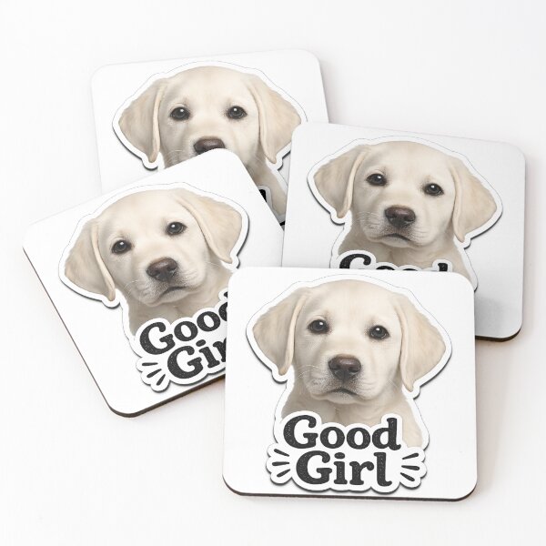 Item preview, Cute Labrador Puppy “Good Girl” Sticker  designed and sold by IntelliMindDesigns.
