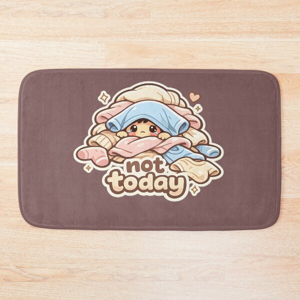 Item preview, "Not Today" | Cute Laundry Day Procrastination & Lazy Vibes Art designed and sold by Naviora.