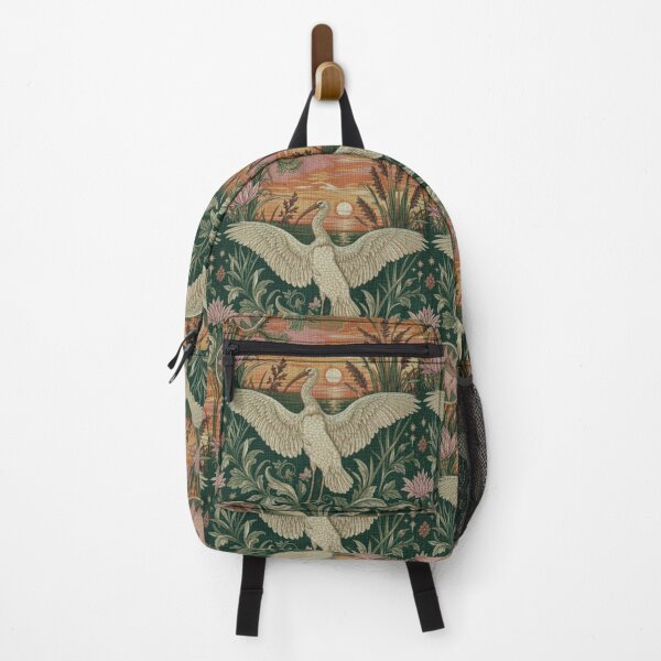 Item preview, Vintage Art Nouveau White Heron Botanical Tapestry designed and sold by chihuahuashower.
