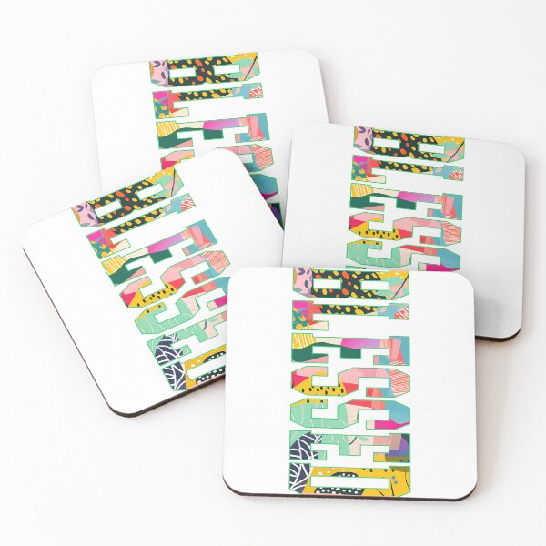Item preview, Blessed Abstract Colorful Patchwork Typography Vertical Design designed and sold by DesignArtist.ia.