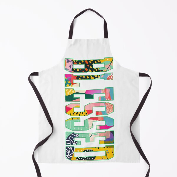 Item preview, Blessed Abstract Colorful Patchwork Typography Vertical Design designed and sold by DesignArtist.ia.