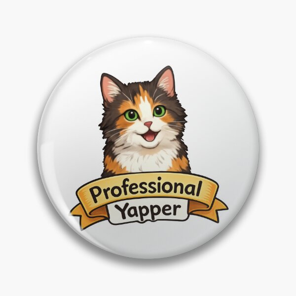 Item preview, Professional Yapper: Cute Calico Cat Talking Art designed and sold by MalisoStickers.