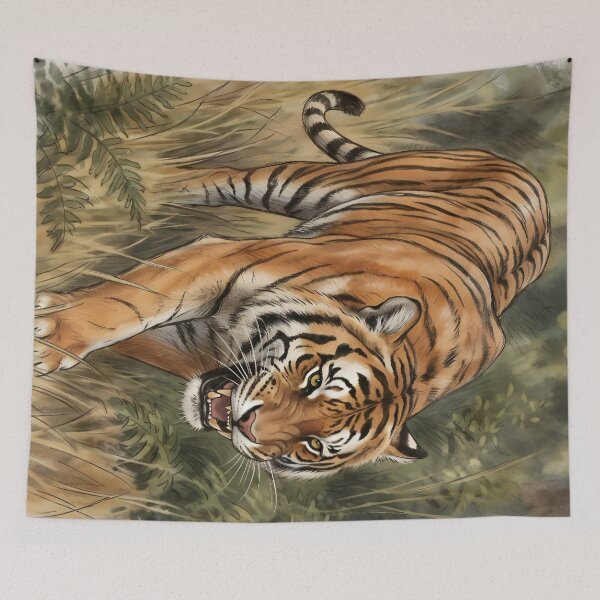 Item preview, Tiger in Jungle - Bengal Tiger Wildlife designed and sold by RubisLeaf.