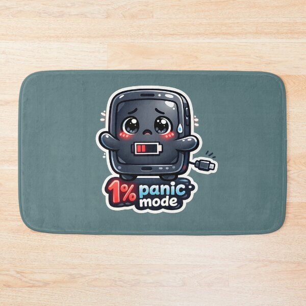 Item preview, "1% Panic Mode" | Funny Low Battery Anxiety & Tech Humor Art designed and sold by Naviora.
