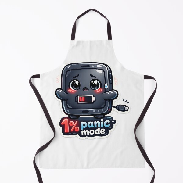 Item preview, "1% Panic Mode" | Funny Low Battery Anxiety & Tech Humor Art designed and sold by Naviora.