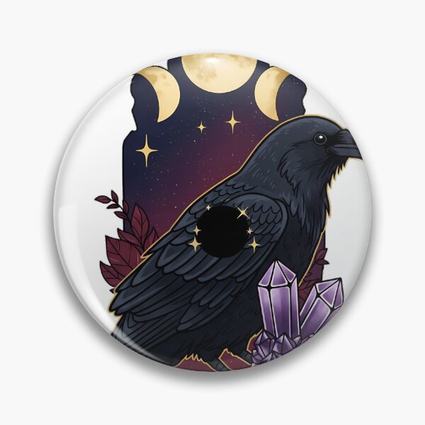Item preview, Raven Moon Phase Crystal Cluster Gift designed and sold by IllumeInk.
