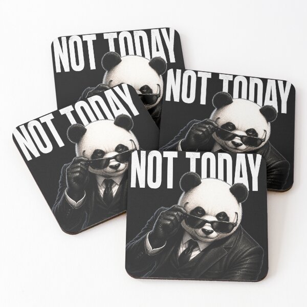 Item preview, Not Today Panda Shirt – Cool Panda Meme in Suit designed and sold by PandaModeLab.