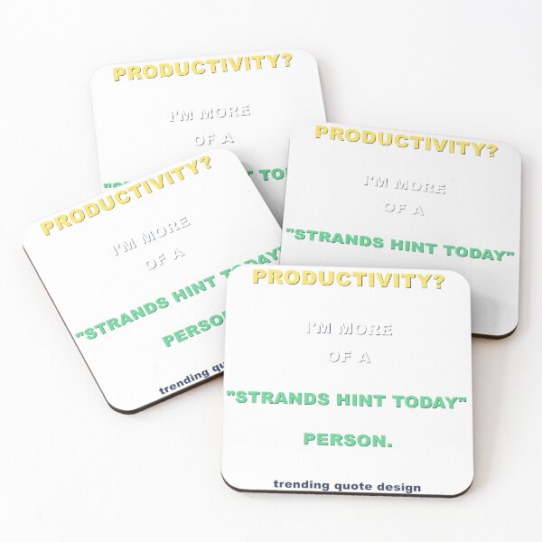 Item preview, Productivity? I'm More Of A "strands Hint Today" Person. designed and sold by TrendHooper.