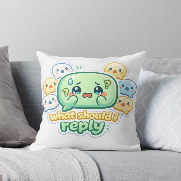Item preview, "What Should I Reply" | Social Anxiety & Texting Overthinking Cartoon designed and sold by Naviora.