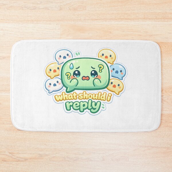 Item preview, "What Should I Reply" | Social Anxiety & Texting Overthinking Cartoon designed and sold by Naviora.