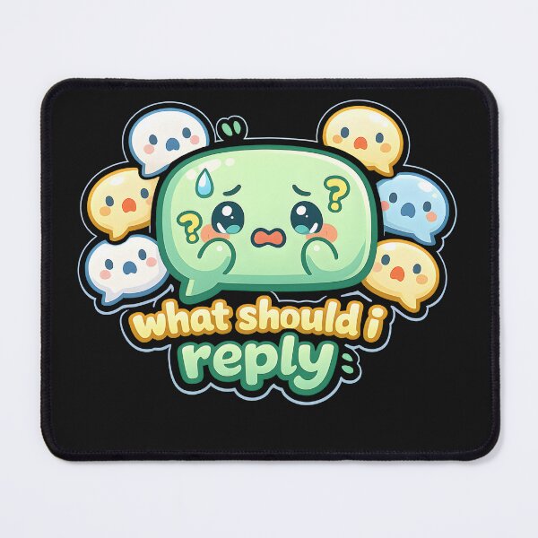 Item preview, "What Should I Reply" | Social Anxiety & Texting Overthinking Cartoon designed and sold by Naviora.