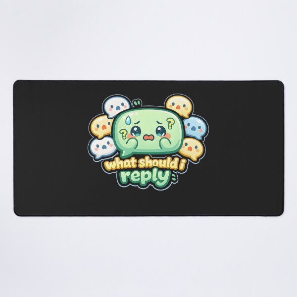 Item preview, "What Should I Reply" | Social Anxiety & Texting Overthinking Cartoon designed and sold by Naviora.