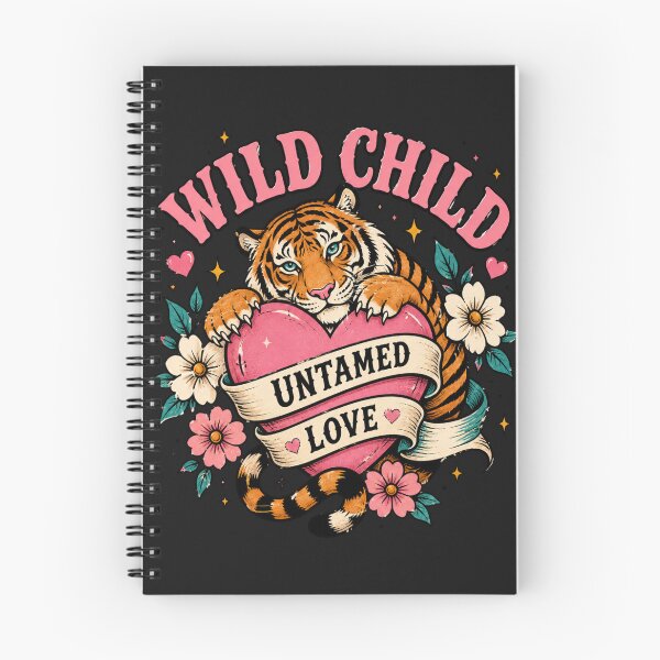 Item preview, Wild Child, Tiger and Love Heart  designed and sold by PamLeeDesign.