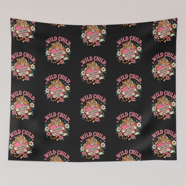 Item preview, Wild Child, Tiger and Love Heart  designed and sold by PamLeeDesign.