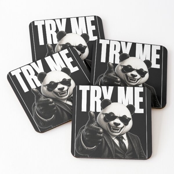 Item preview, Try Me Panda Shirt – Cool Panda Meme Streetwear designed and sold by PandaModeLab.