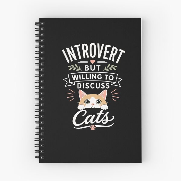 Item preview, Introvert but willing to discuss cats designed and sold by FreshPixelArt.